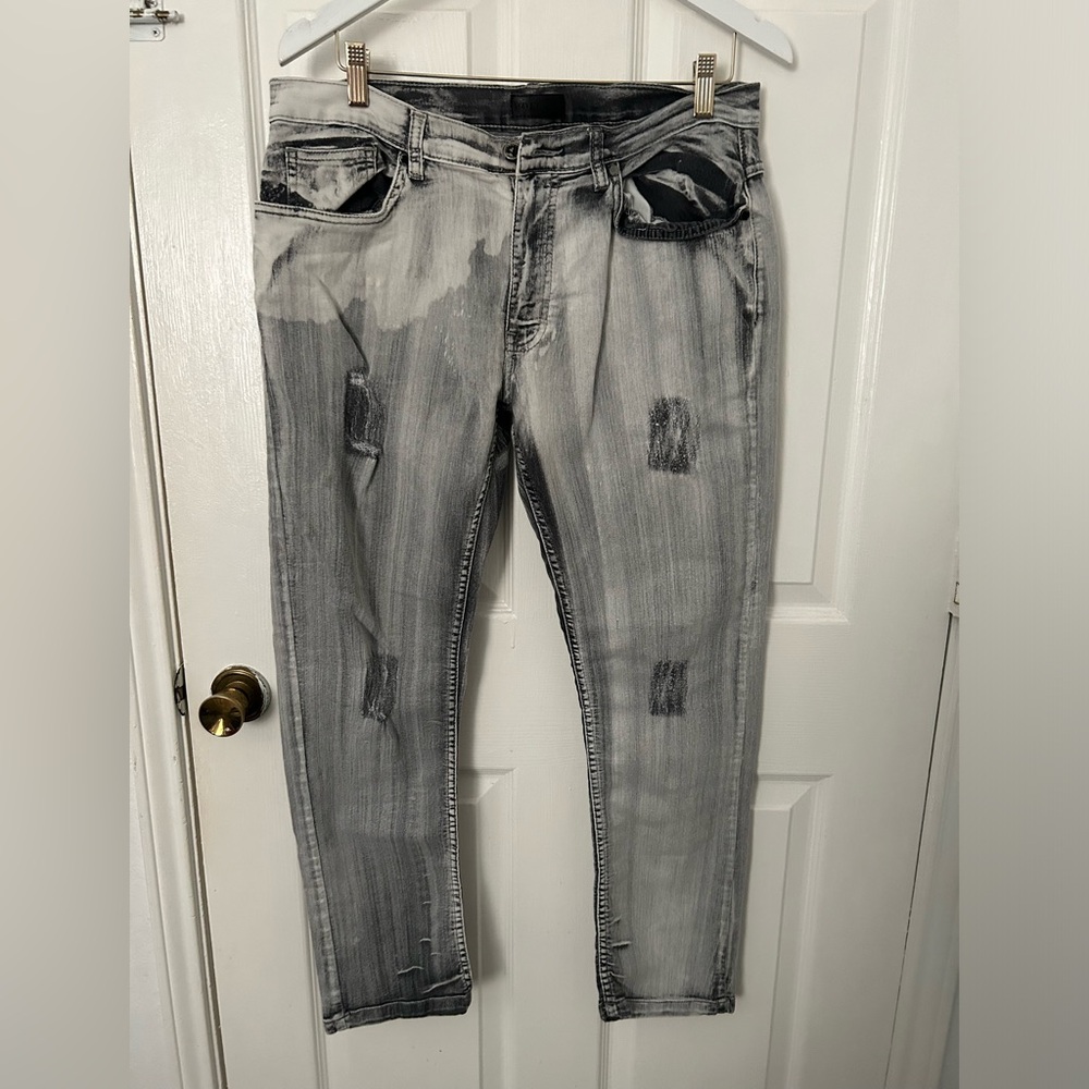 Light Gray Distressed Skinny Jeans